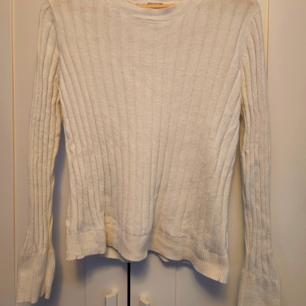 Ivory lightweight cotton blend sweater A New Day brand.  M